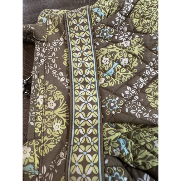 Vera Bradley Alice Sitting In A Tree Bag Blue Birds Green Brown Kiss Lock Purse - Picture 14 of 14